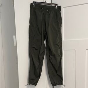 Abercrombie Dark Green Nylon Joggers.  Size M